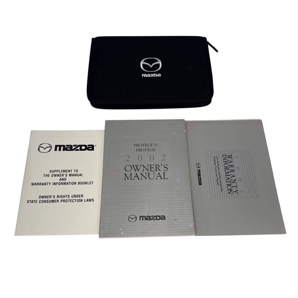 2002 Mazda Protege 5 Owners Manual w/Pouch Black